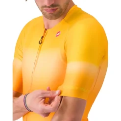 Castelli UPF Fietsshirt met Korte Mouwen Heren - vivid orange 863