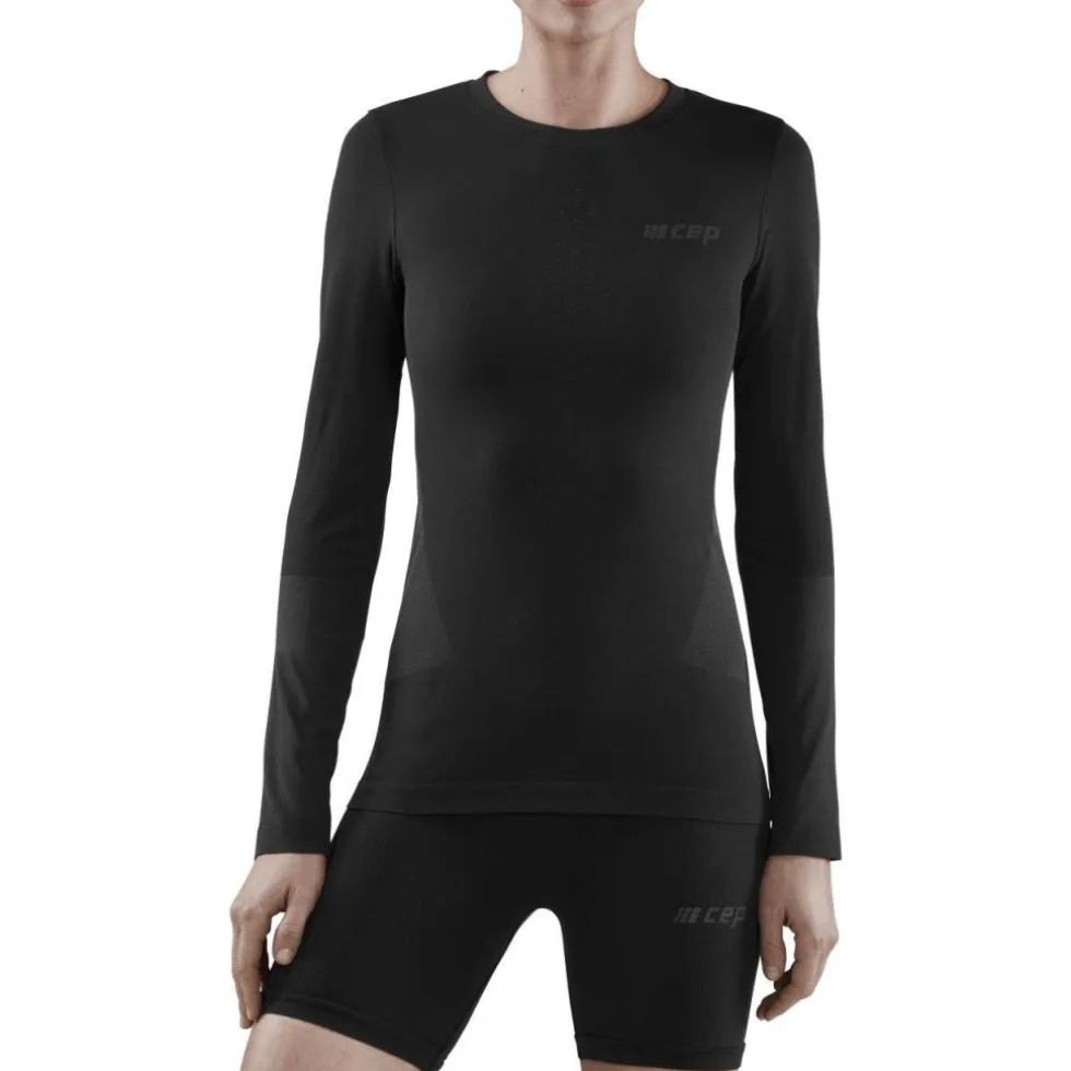 CEP Cold Weather Base Shirt met Lange Mouwen Dames - zwart