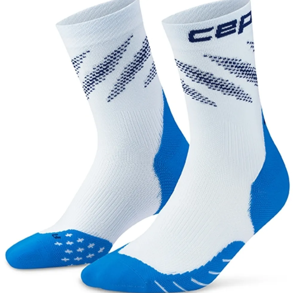 CEP Core Run Edt. Elliptic Mid Cut Compressiesokken Heren - light blue/blue