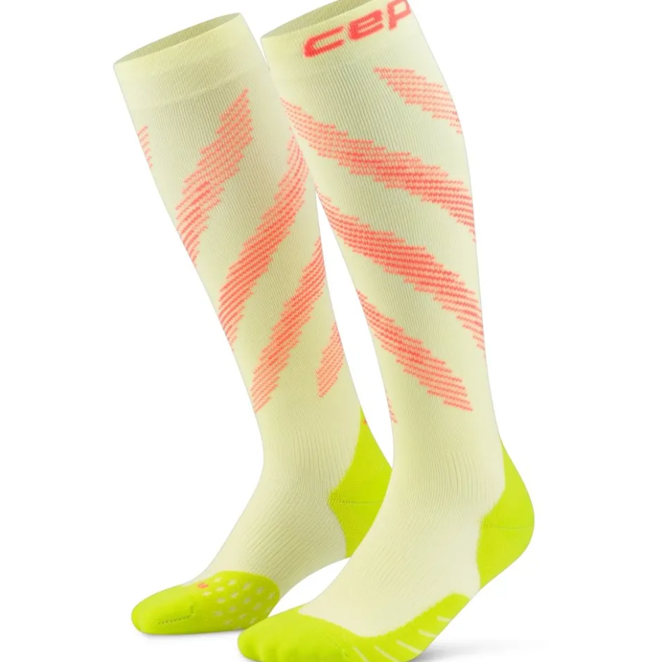 Sokken < CEP Core Run Edt. Elliptic Tall Compressiesokken Heren - lime/neon coral