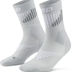 CEP Core Run Merino Mid Cut Compressiesokken Dames - grey/white