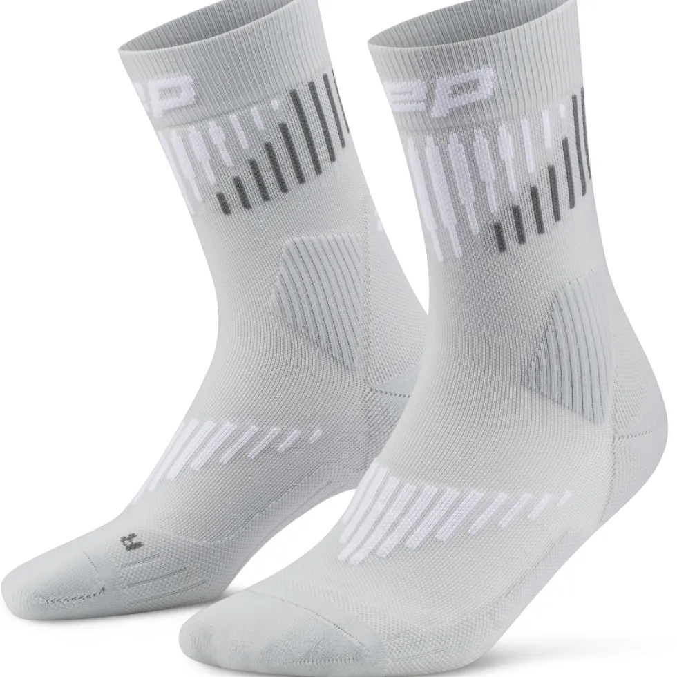 CEP Core Run Merino Mid Cut Compressiesokken Dames - grey/white