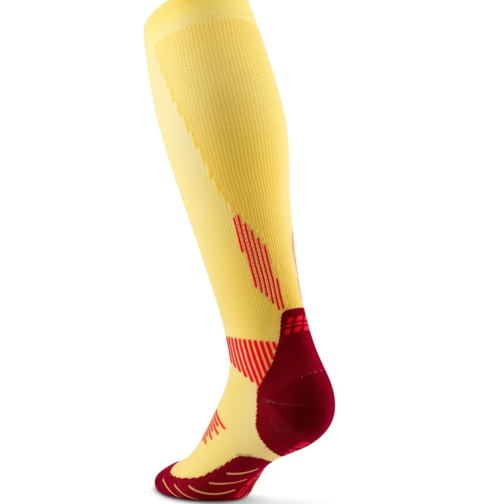 CEP Core Run Tall Compressiesokken Dames - marigold/burgundy