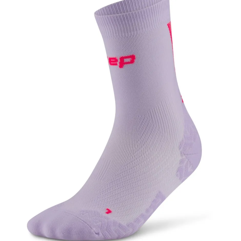 Sokken < CEP Core Run Ultralight Mid Cut Compressiesokken Dames - lilac/pink