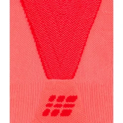 CEP Core Run Ultralight Mid Cut Compressiesokken Heren - neon coral/red