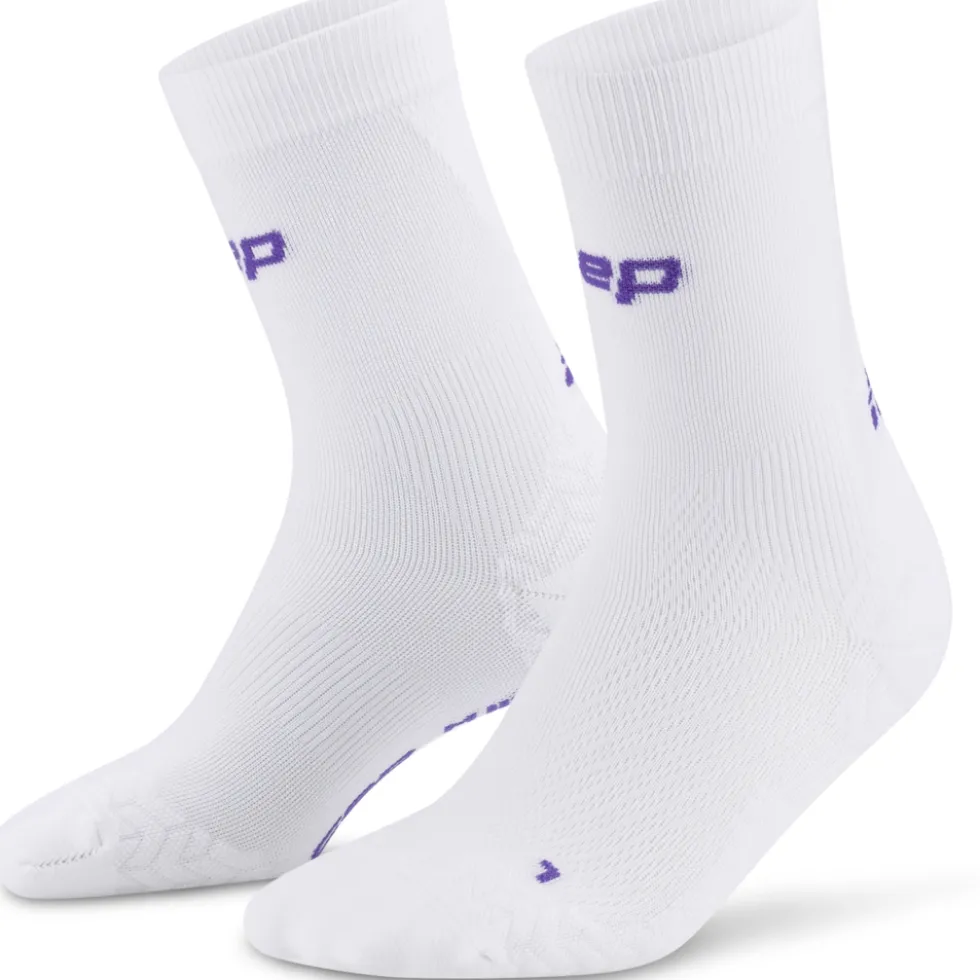 CEP Core Run Ultralight Mid Cut Compressiesokken Dames - wit