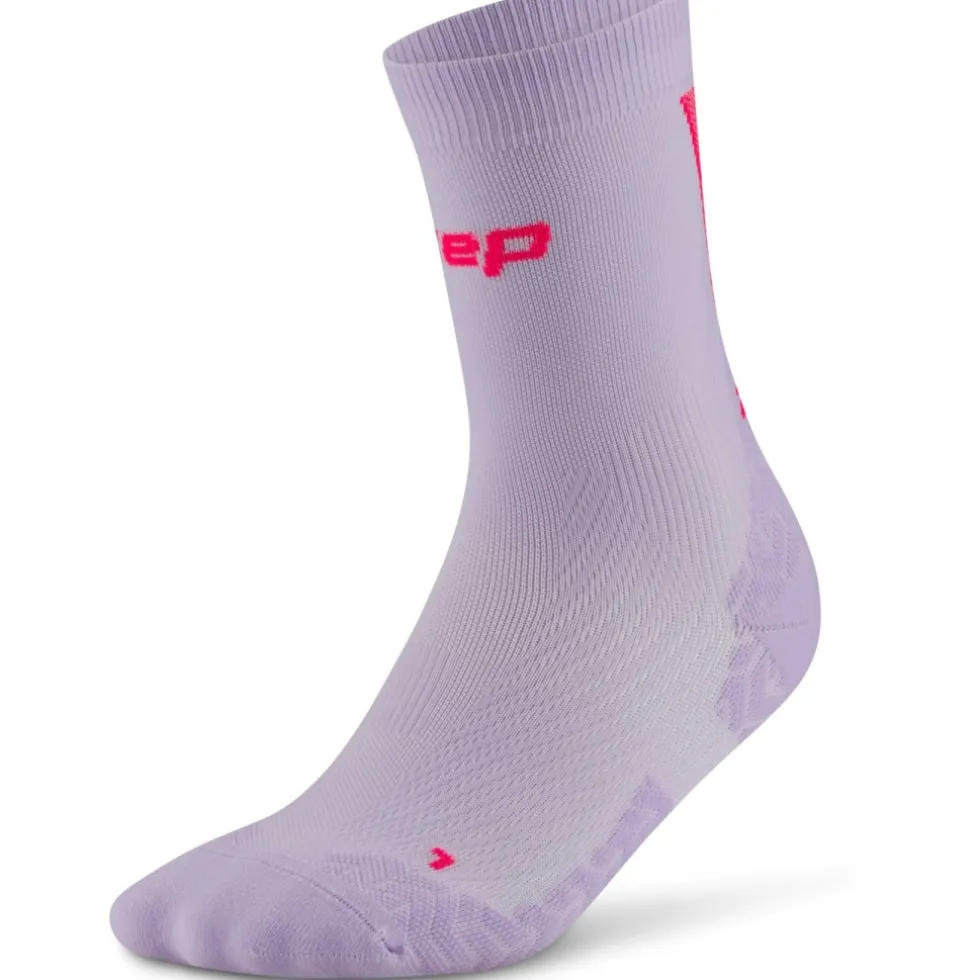 CEP Core Run Ultralight Mid Cut Compressiesokken Heren - lilac/pink