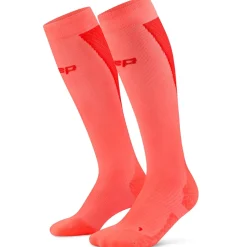 CEP Core Run Ultralight Tall Compressiesokken Dames - neon coral/red