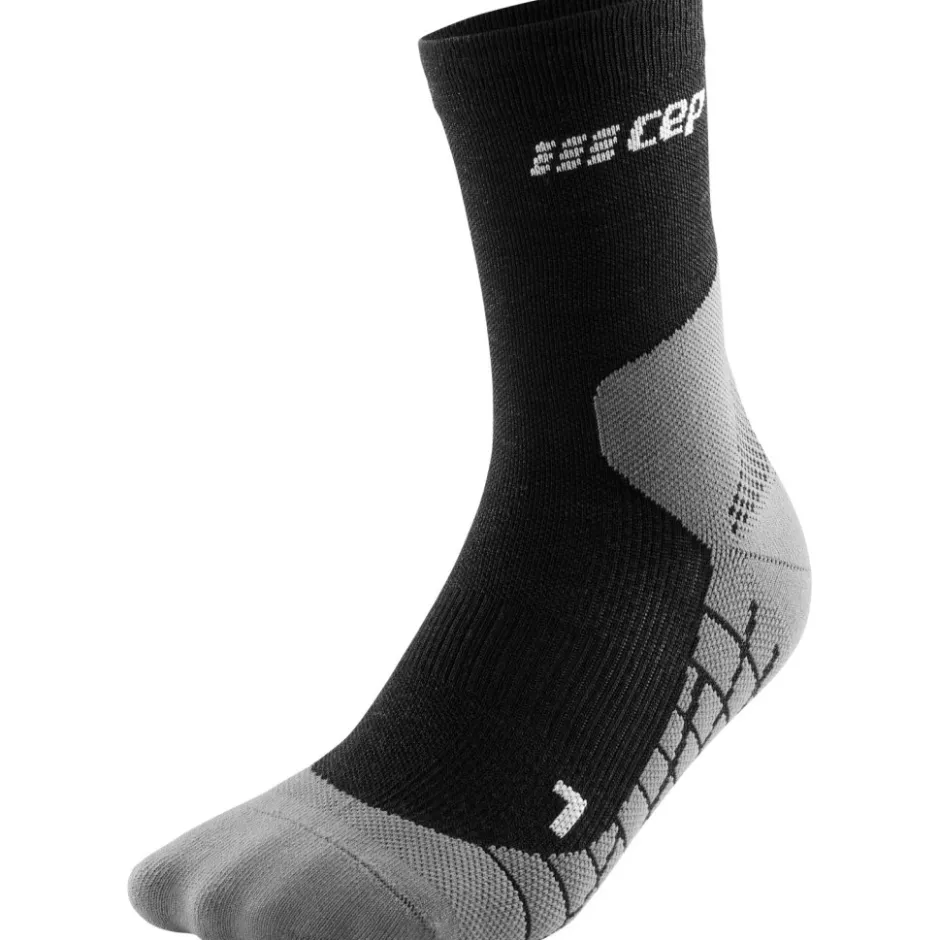 Sokken|Sokken < CEP Hiking Light Merino Mid Cut Compressiesokken V3 Dames - zwart
