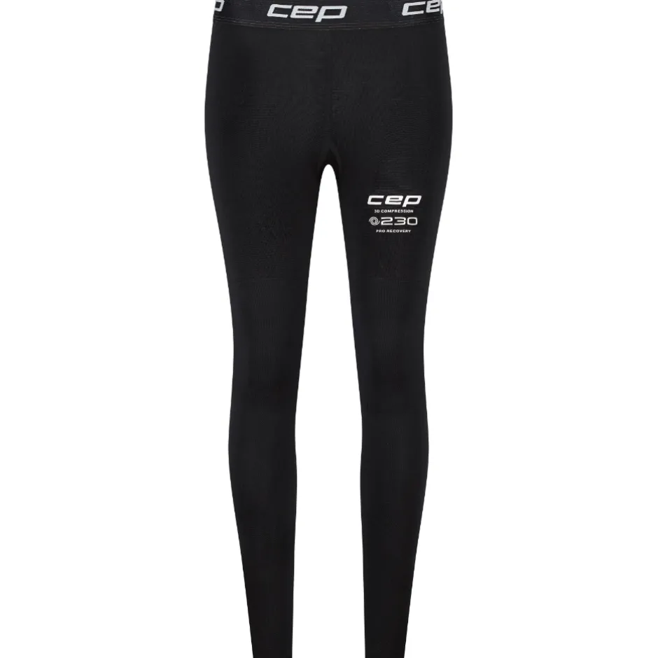Broeken & Rokken < CEP Pro Recovery No Foot Compressie Legging Dames - black