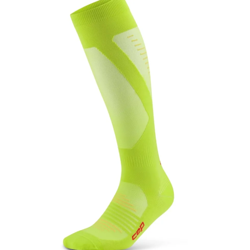 CEP Pro Run Ultralight Tall Compressiesokken Dames - lime