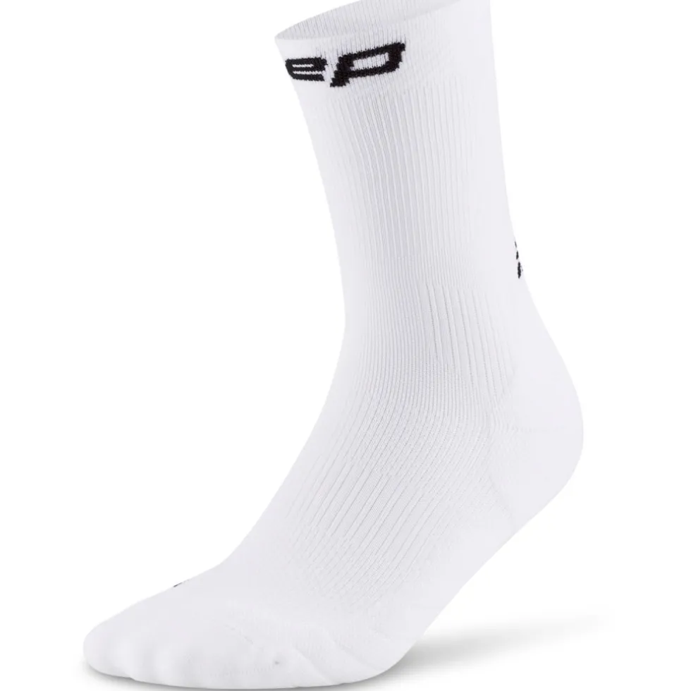 CEP Core Run Mid Cut Compressiesokken Heren - wit