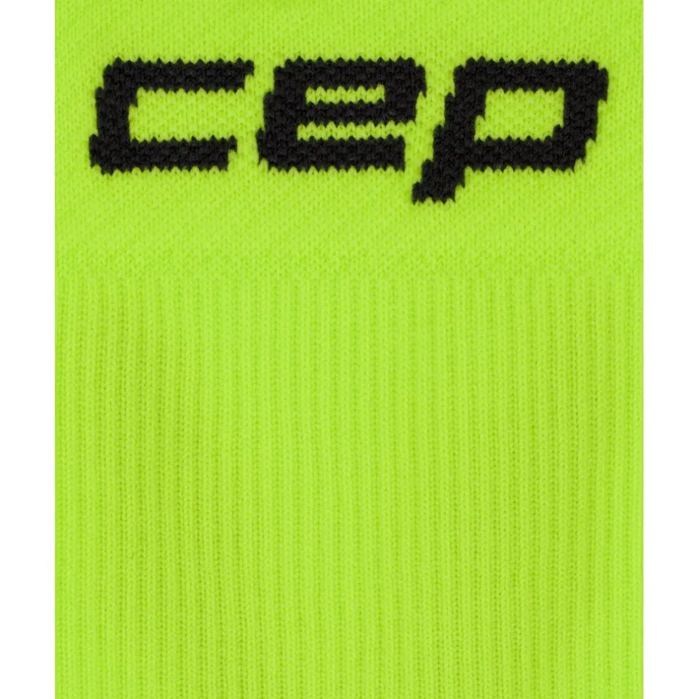 CEP Core Run Mid Cut Compressiesokken Heren - lime/black