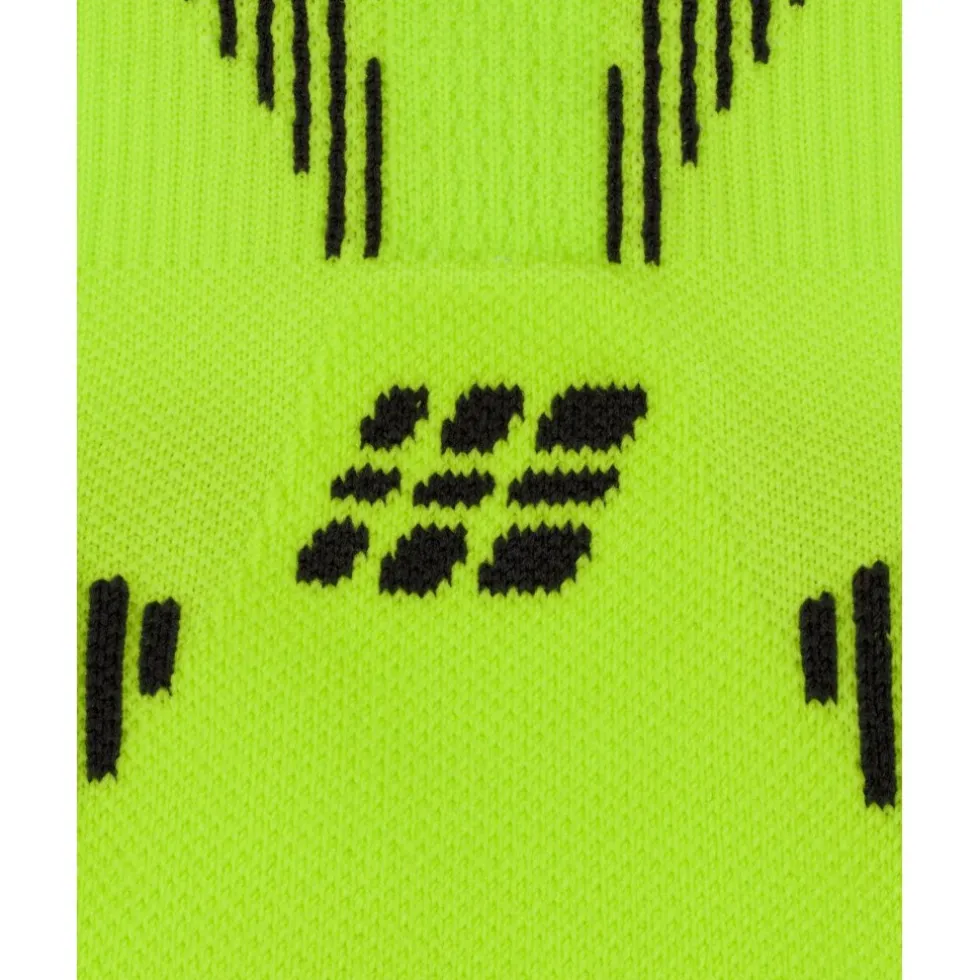 CEP Core Run Mid Cut Compressiesokken Heren - lime/black