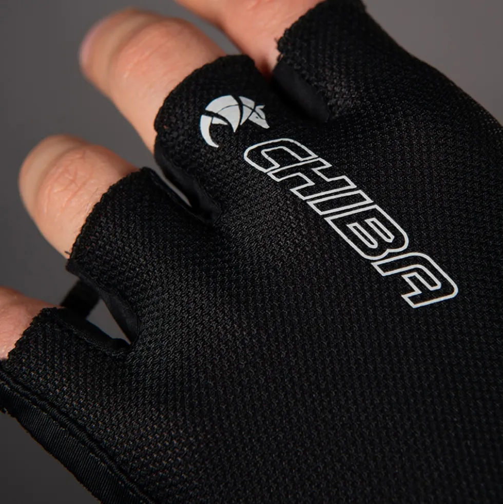 Chiba BioXCell Air Handschoenen met Korte Vingers - zwart
