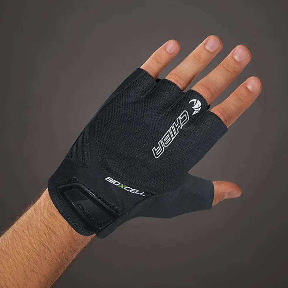 Chiba BioXCell Air Handschoenen met Korte Vingers - zwart