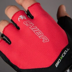 Wielerhandschoenen < Chiba BioXCe Air Handchoenen et Korte Vinger - rood