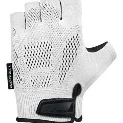 Wielerhandschoenen < Chiba BioXCe Cofort Handchoenen et Korte Vinger - white