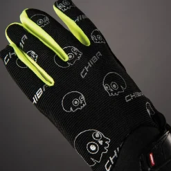 Chiba Bones Fietshandschoenen Kinderen - black/neon yellow