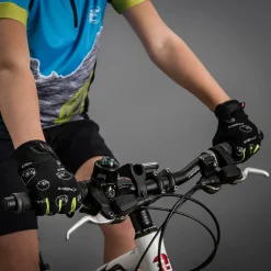 Chiba Bones Fietshandschoenen Kinderen - black/neon yellow