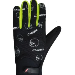 Chiba Bones Fietshandschoenen Kinderen - black/neon yellow