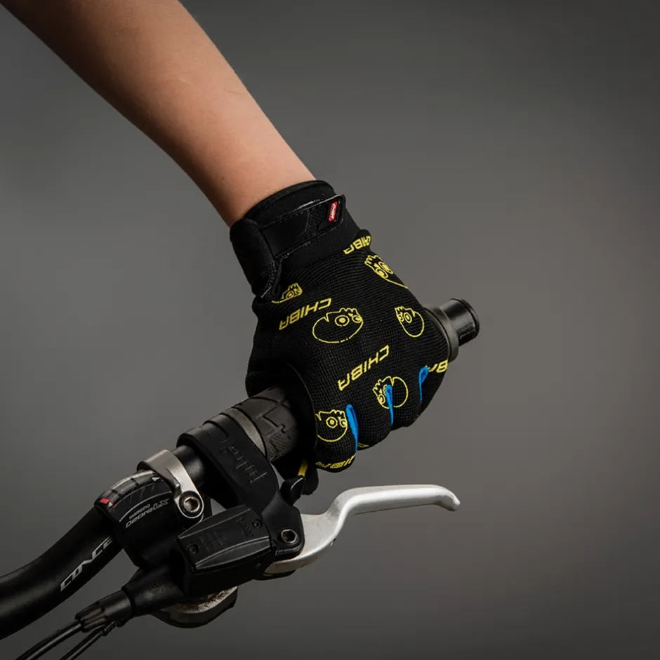 Handschoenen Kinderen < Chiba Bone Fiethandchoenen Kinderen - chwarz/oceano