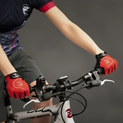 Chiba Cool Air Handschoenen met Korte Vingers - rood