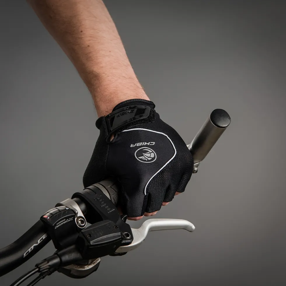Chiba Cool Air Handschoenen met Korte Vingers - zwart