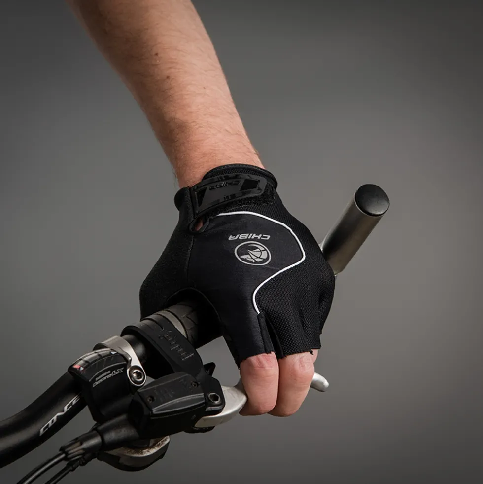 Chiba Cool Air Handschoenen met Korte Vingers - zwart