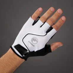 Wielerhandschoenen < Chiba Coo Air Handchoenen et Korte Vinger - wit