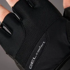 Chiba Gel Comfort Handschoenen met Korte Vingers - zwart