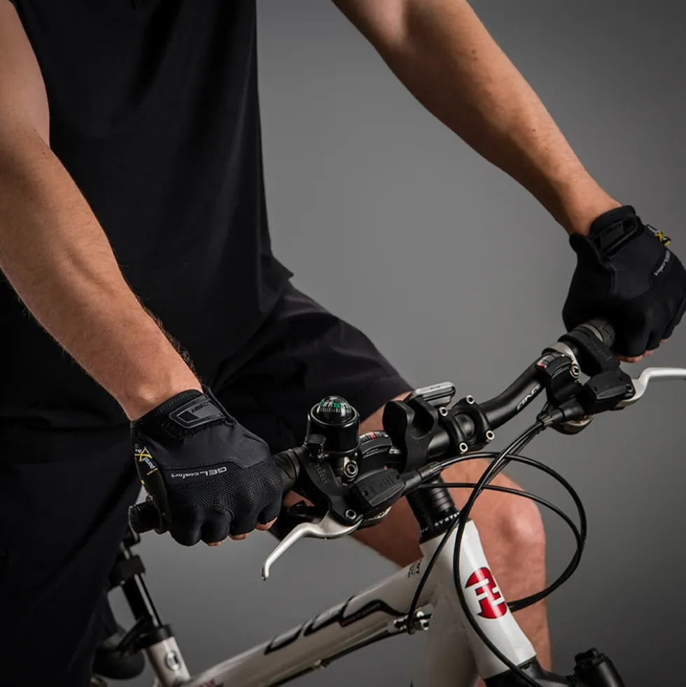 Chiba Gel Comfort Handschoenen met Korte Vingers - zwart