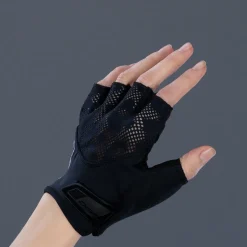 Chiba Gel Handschoenen met Korte Vingers Dame - zwart/zwart