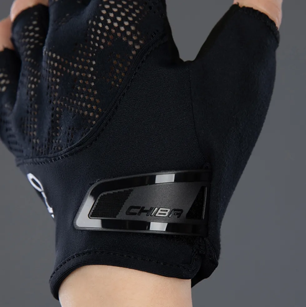 Chiba Gel Handschoenen met Korte Vingers Dame - zwart/zwart