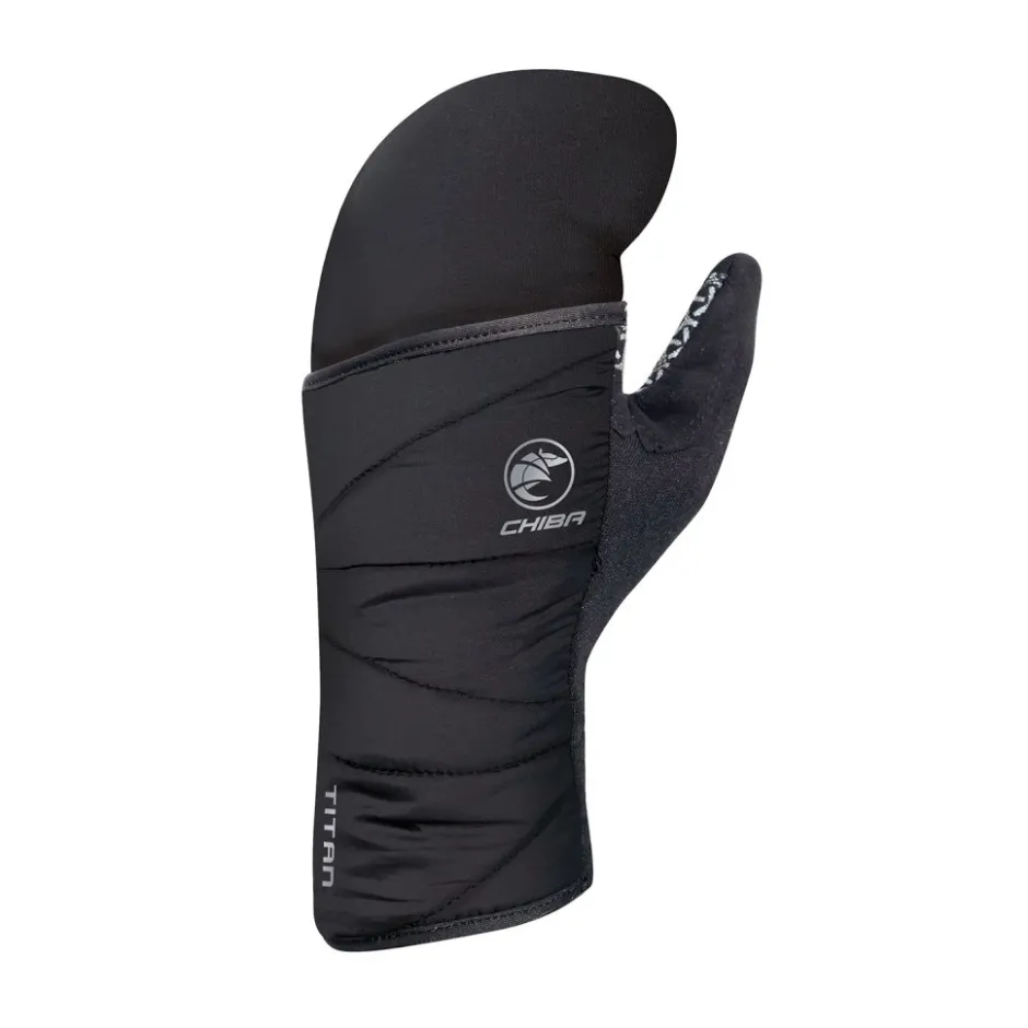 Winterhandschoenen < Chiba Poarfeece Titan Fiethandchoenen et Becherhoe - zwart