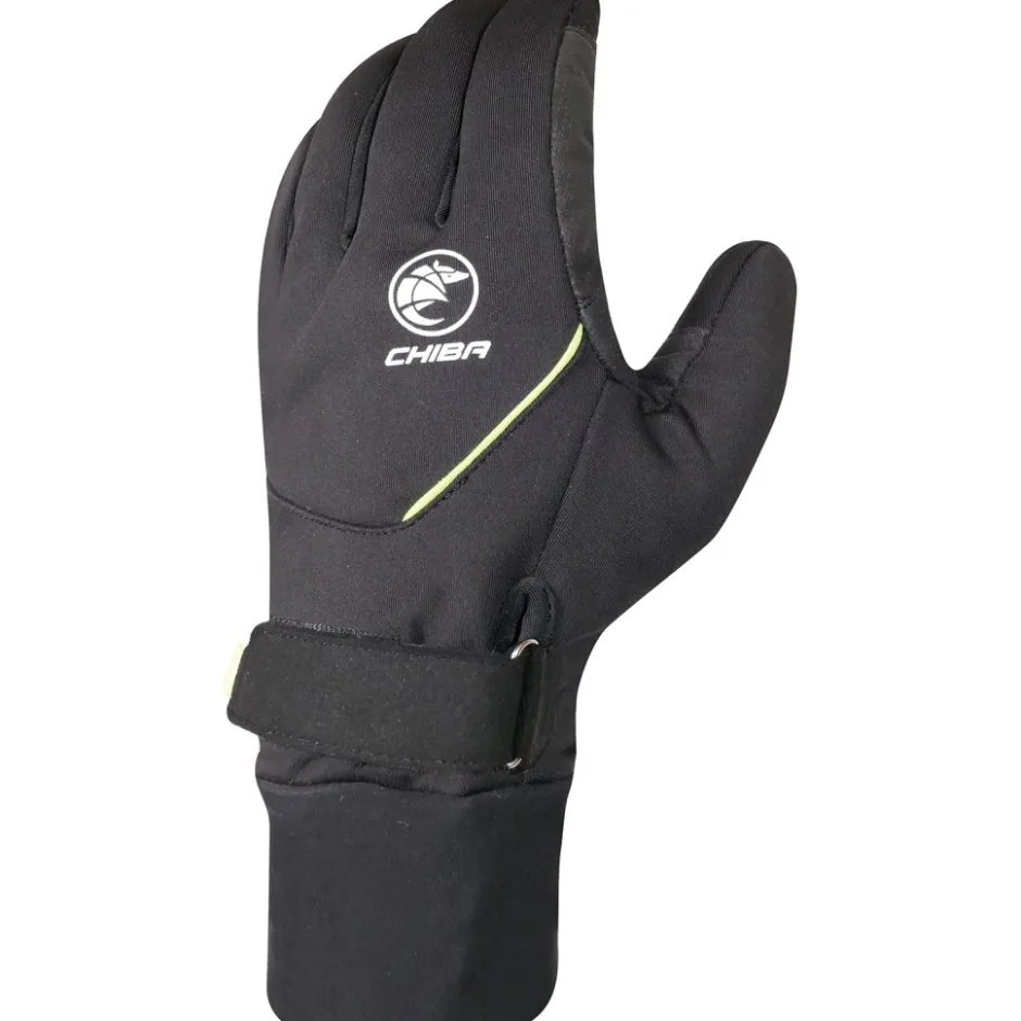 Winterhandschoenen < Chiba Rain Pro War Fiethandchoenen - zwart/neon gee