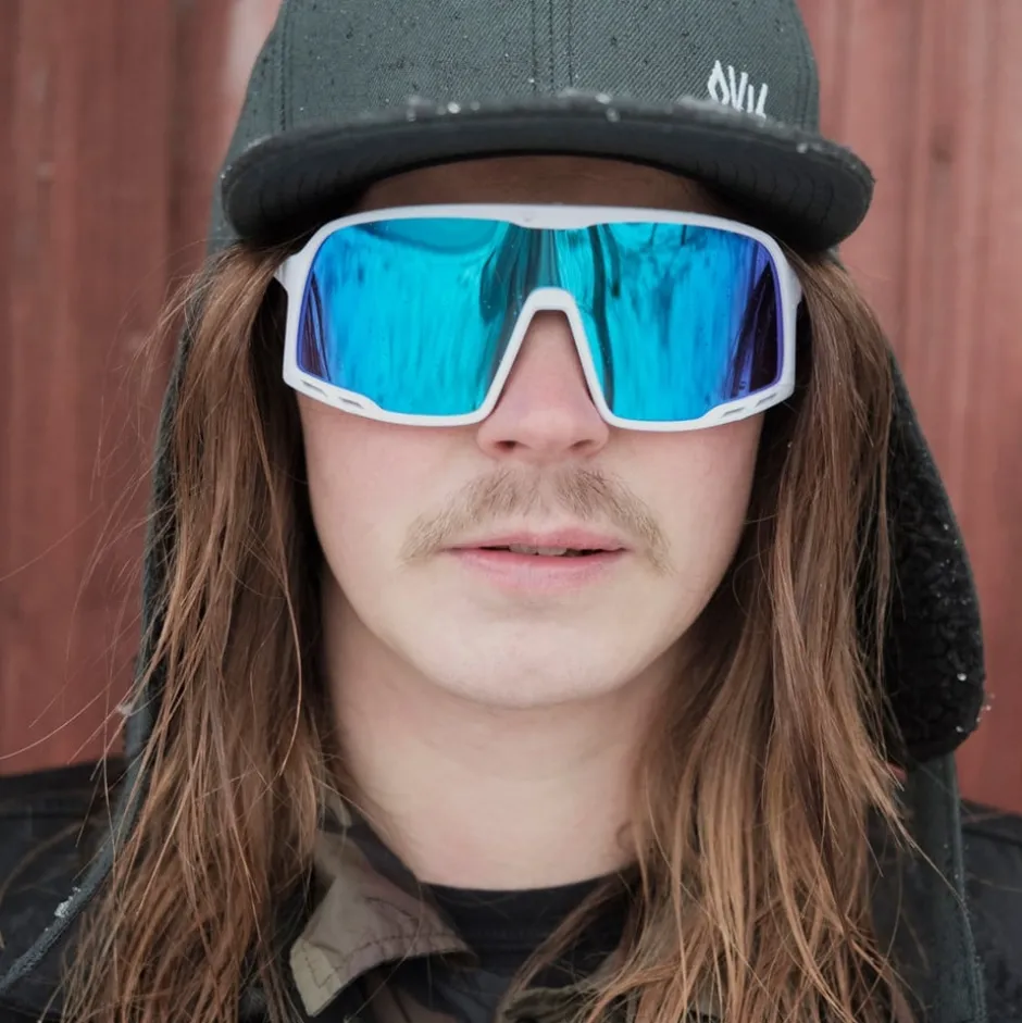 Alpine & Skibrillen < CHPO Henrik Zonnebril - White / Blue Mirror