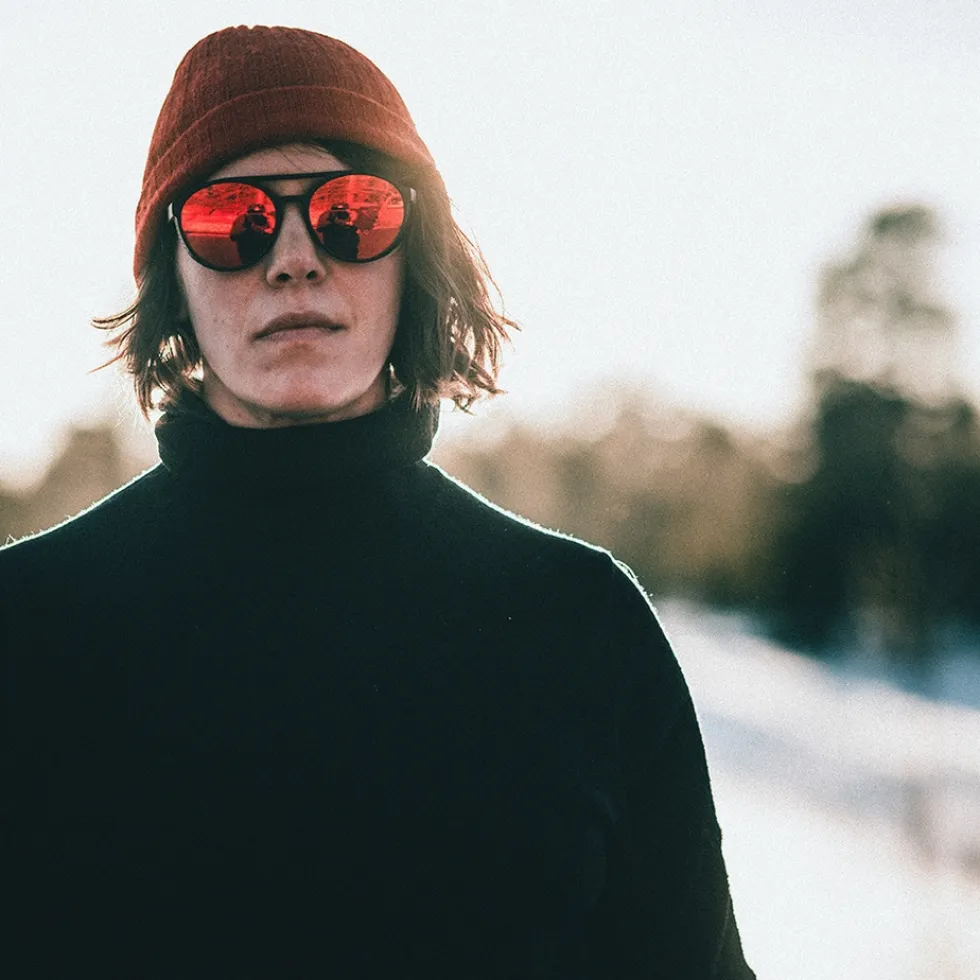 CHPO Rickard Zonnebrillen - Black / Red Mirror