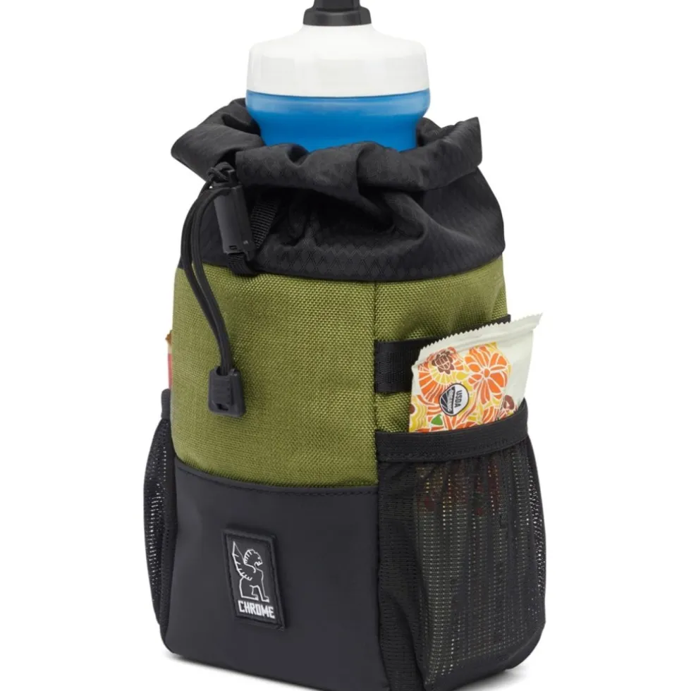 CHROME Doubletrack Feed Bag for Bar, Stem, Belt - olive branch