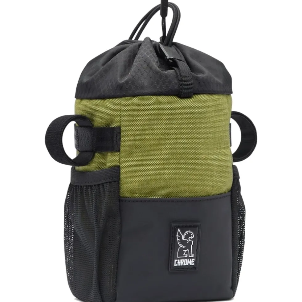 CHROME Doubletrack Feed Bag for Bar, Stem, Belt - olive branch