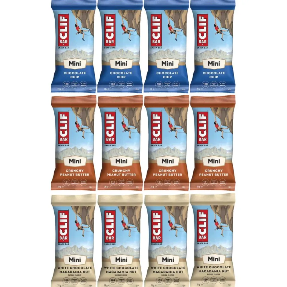 Outdoor Maaltijden < Clif Bar Minis - Gemixte Doos - Koolhydraat Proteïne Reep - 12x28g