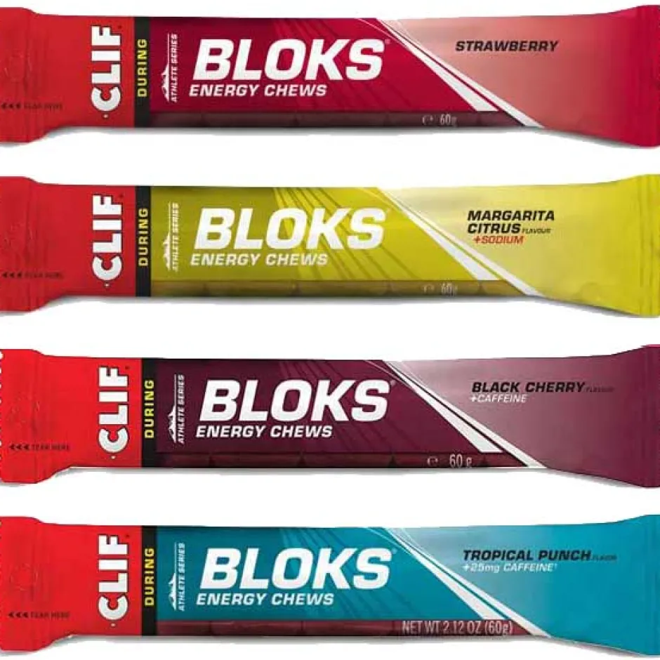 Outdoor Maaltijden < Clif Bar Clif Bloks Energy Chews - Koolhydraat-elektrolyt-kauwsnoepjes - Gemengde doos - 18x60g