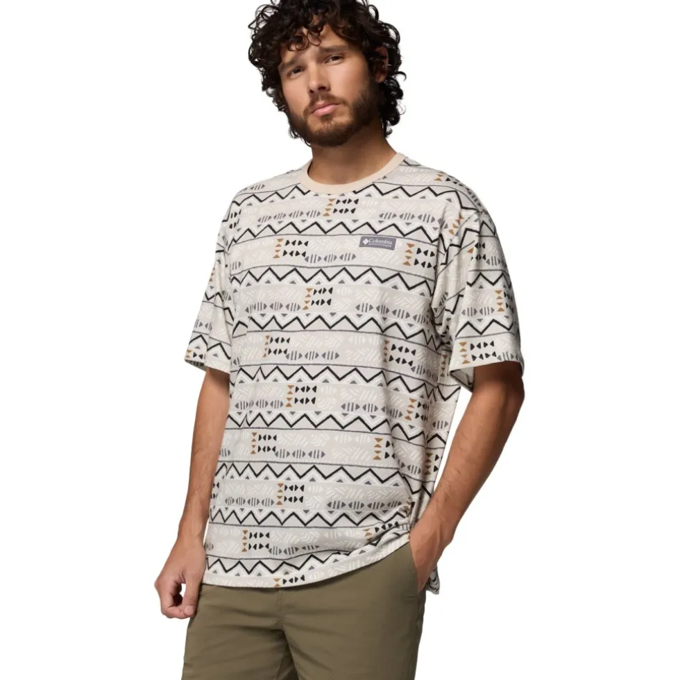 Columbia CSC Heavyweight Printed T-Shirt Heren - Dark Stone/Horizons