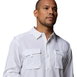 T-Shirts & Tops < Columbia Siver Ridge Utiity II Overhed et ange ouwen Heren - White
