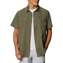 Columbia Utilizer II Solid Overhemd met Korte Mouwen Heren - Stone Green