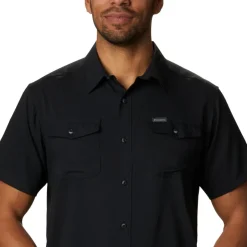 Shirts & Midlayers|T-Shirts & Tops < Columbia Utiizer II oid Overhed et Korte ouwen Heren - Zwart