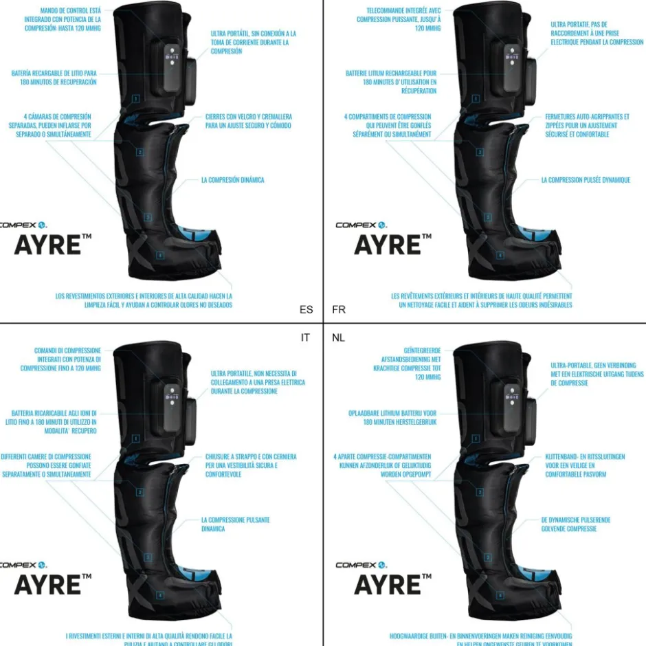 Spierstimulatie & Massage < Compex Ayre™ Compressielaarzen