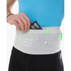 Compressport Free Pro Hardloopriem - gray violet/neon green