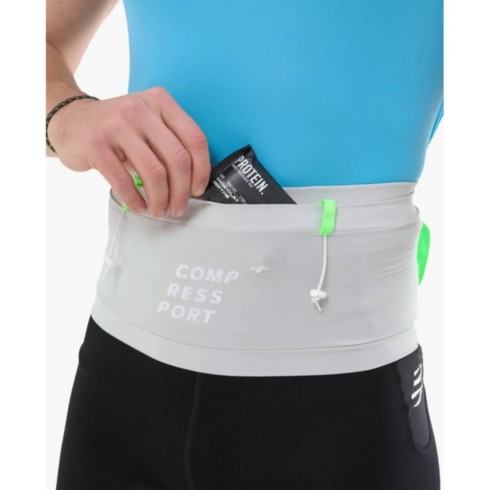 Compressport Free Pro Hardloopriem - gray violet/neon green