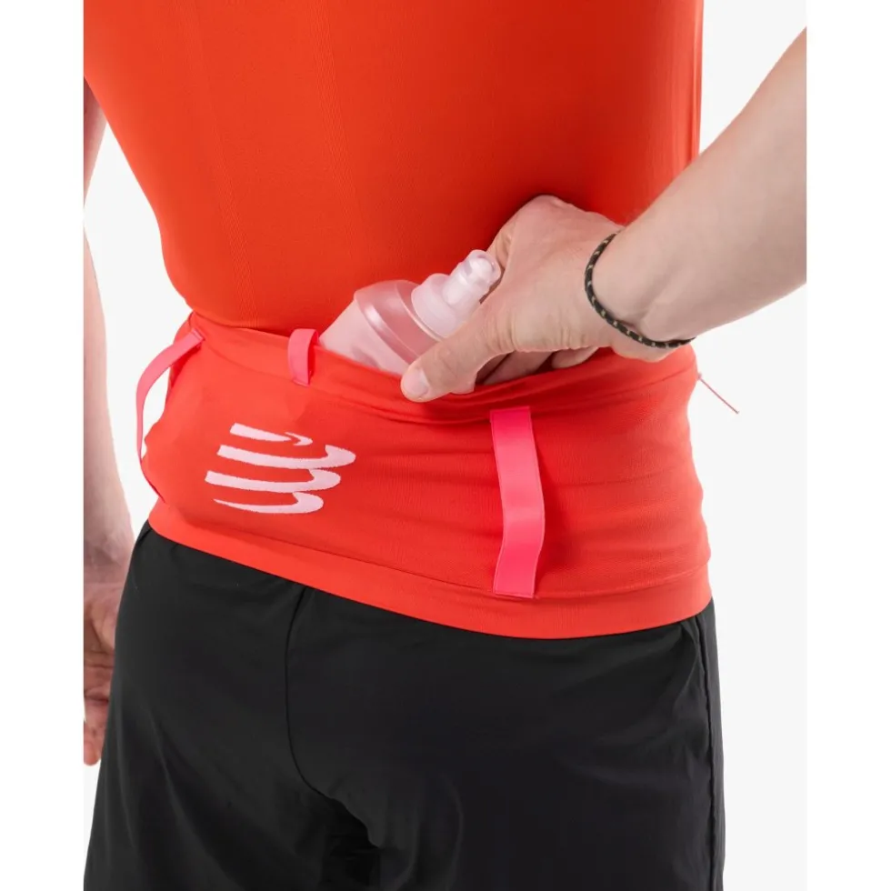 Compressport Free Pro Hardloopriem - tigerlily/fluo red
